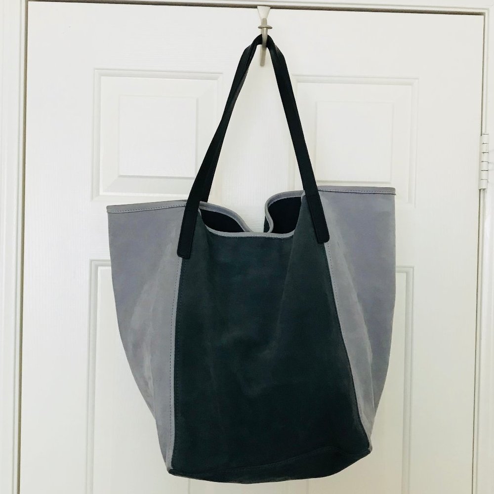 Graf & Lantz gray suede leather City Tote NWOT